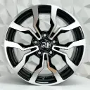 RIN 16X7 5-112 R1 SPORT 6985 BLACK MACHINE FACE ET40 CB66.6