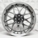 RIN 16X8 4-100/114.3 R1 SPORT SH37 HYPER BLACK MACHINE LIP ET15 CB73.1