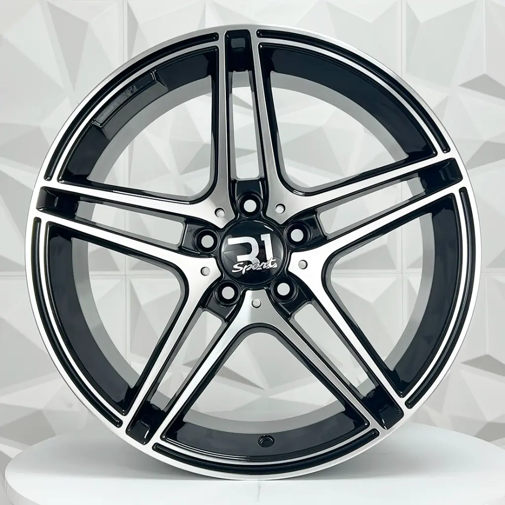 RIN 18X8 5-112 R1 SPORT 1046 MACHINE BLACK ET35 CB66.6